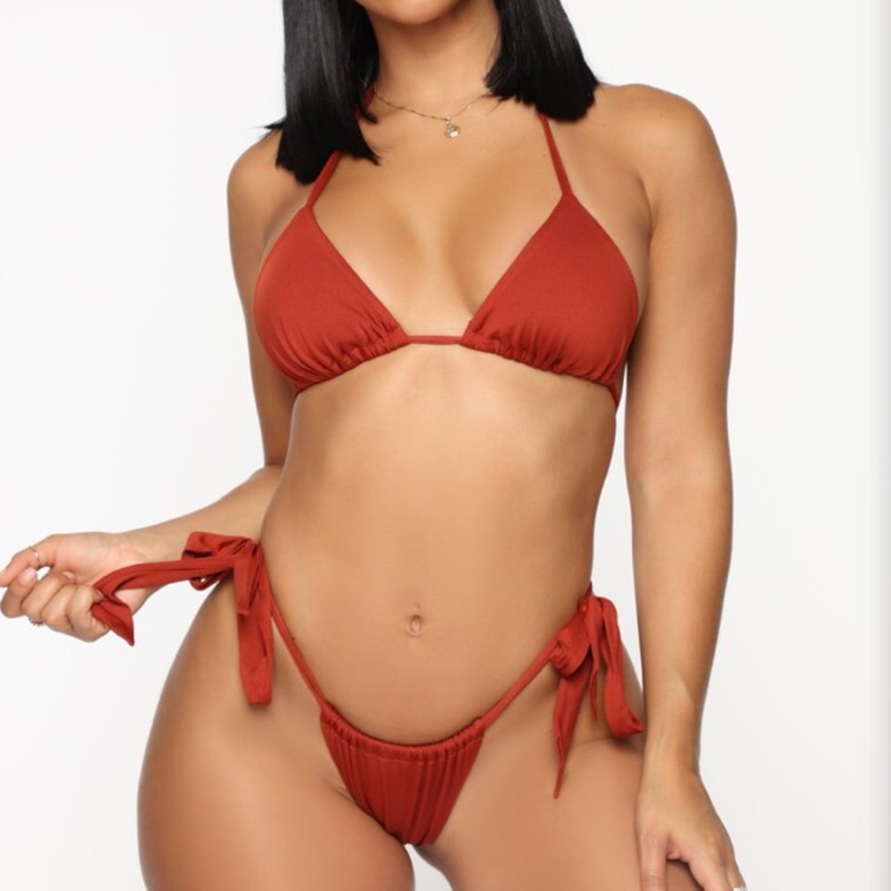 Summer on the coast rust swim suit